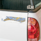アナマリアの島のフロリダの航海のな図表のステッカー バンパーステッカー (トラック上)