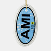 アナマリアの島-楕円形の設計 セラミックオーナメント (右)