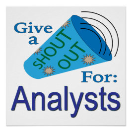 アナリストのために大声で叫ぶ ポスター