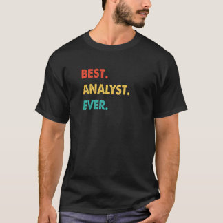 アナリストの仕事 レトロ風 ベスト・アナリストだってさ Tシャツ