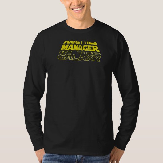 アナリティクス マネージャー 宇宙 背面 Tシャツ (正面)