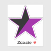 アナルカ・フェミニズムの紫の星v2 シール (シート)