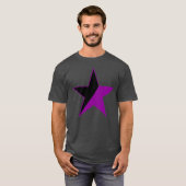 アナルカ・フェミニズムの紫の星v2 tシャツ (正面フル)