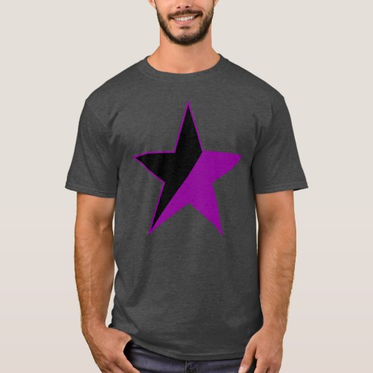 アナルカ・フェミニズムの紫の星v2 tシャツ (正面)