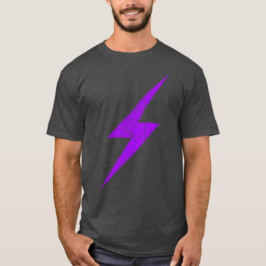 アナルカ・フェミニズムヴィンテージの紫の稲妻ボルト Tシャツ (正面)