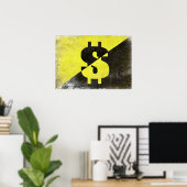 アナルコクール資本主義旗のポスター ポスター (ホームオフィス)