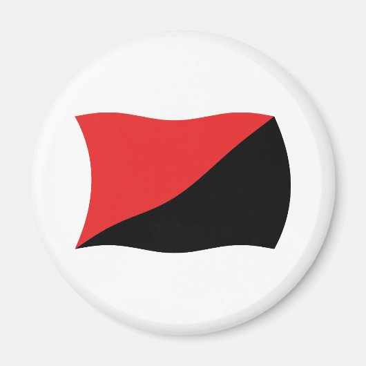アナルコサンディカリスム旗マグネット マグネット (正面)