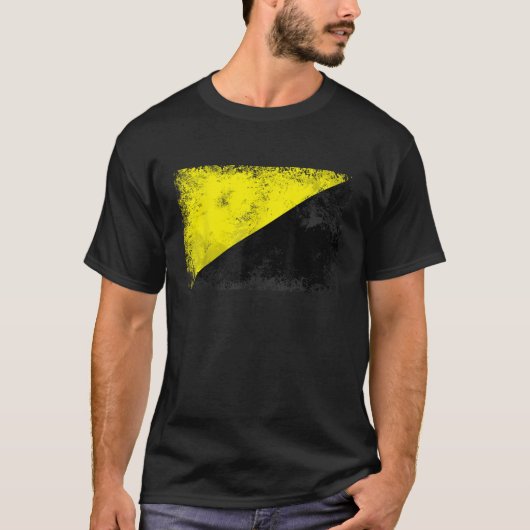アナルコ動揺して資本主義国旗TアンキャップTShir Tシャツ (正面)