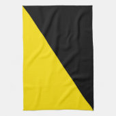 アナルコ資本主義の国旗の無政府状態のシンボル黒の黄色 キッチンタオル (縦)