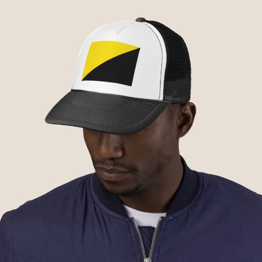 アナルコ資本主義の国旗の無政府状態のシンボル黒の黄色 キャップ (インサイチュ)