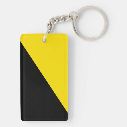 アナルコ資本主義の国旗の無政府状態のシンボル黒の黄色 キーホルダー (裏面)