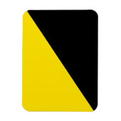 アナルコ資本主義の国旗の無政府状態のシンボル黒の黄色 マグネット (縦)