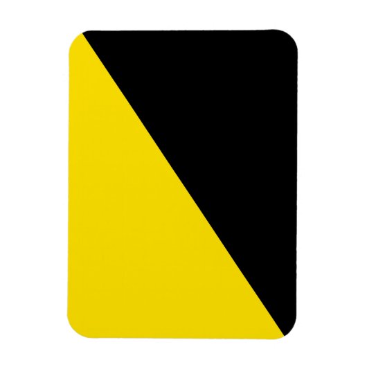 アナルコ資本主義の国旗の無政府状態のシンボル黒の黄色 マグネット (縦)