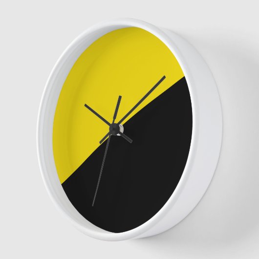 アナルコ資本主義の国旗の無政府状態のシンボル黒の黄色 壁時計 (傾斜)