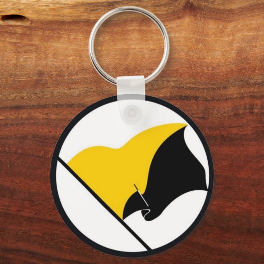 アナルコ資本主義フラグ基本キーチェーン キーホルダー (正面)