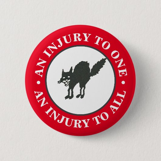 アナルコ・シンジカリズム 缶バッジ (正面)