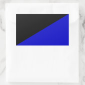 アナルコ・トランシュマニスト国旗が反転 長方形シール (バッグ)