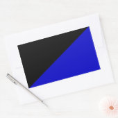 アナルコ・トランシュマニスト国旗が反転 長方形シール (封筒)