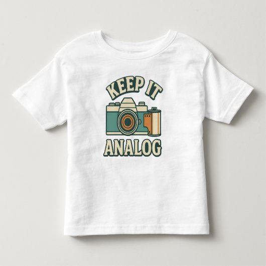 アナログにこだわりを トドラーTシャツ (正面)