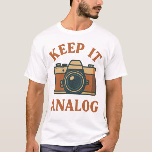 アナログにこだわりを Tシャツ