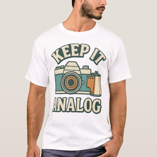 アナログにこだわる Tシャツ (正面)