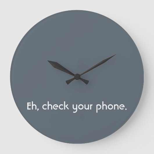 "アナログの闘争"クロック ラージ壁時計 (正面)