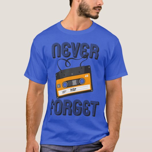 アナログカセットテープ 80年代 90年代を忘れない Tシャツ (正面)