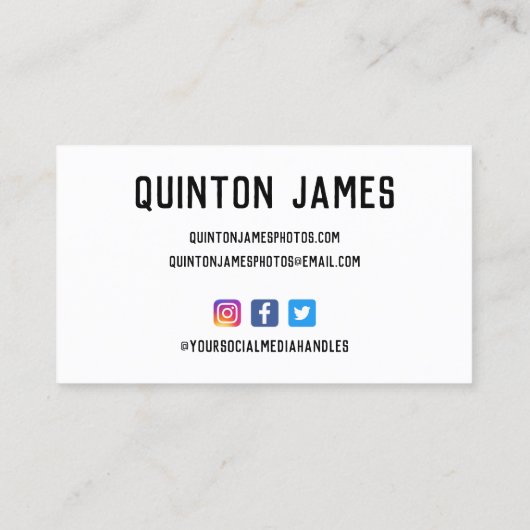 アナログカメラ撮影用名刺 名刺 (裏面)