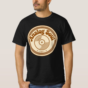 アナログソウル ヴィニールレコード レトロTシャツ Tシャツ