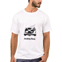 アナログソウル・ヴィニールTシャツ | ミニマリスト・ターンテーブル