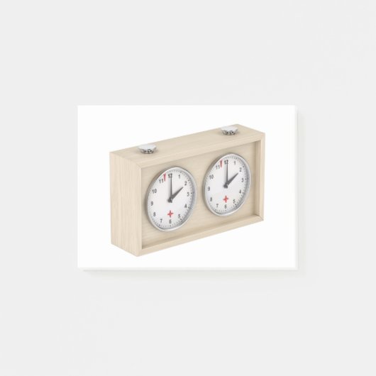 アナログチェス時計 ポストイット (正面)