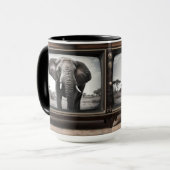 アナログテレビのアフリカゾウ マグカップ (正面左)