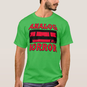 アナログホラーレッドVHSテープレトロ80s 90sヴィンテージd Tシャツ
