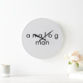アナログマン オーディオ グレー クォーツ 壁掛け時計 ラージ壁時計 (ホーム)