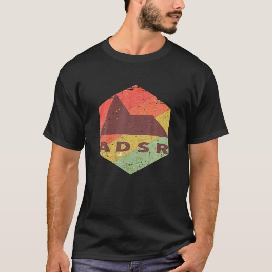 アナログモジュラーシンセサイザーADSR Tシャツ (正面)