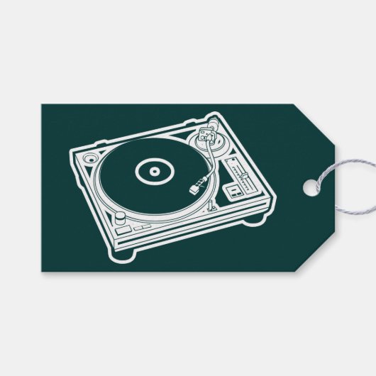 アナログレコード ターンテーブル ギフトタグ (正面(横))