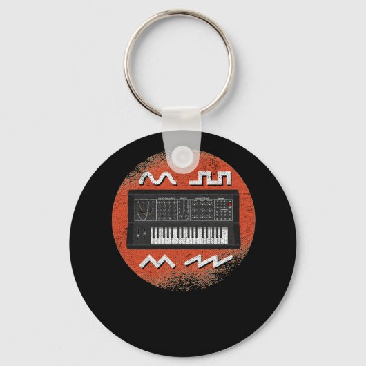 アナログレトロシンセサイザエンベロープ波形シンセ キーホルダー (正面)