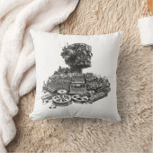 アナログロボットヘッド：モジュラーシンセデザイン クッション (ブランケット)