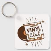 アナログ音楽のビニールレコード風 キーホルダー (正面)