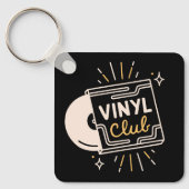 アナログ音楽好きなビニールレコード愛好家 キーホルダー (正面)