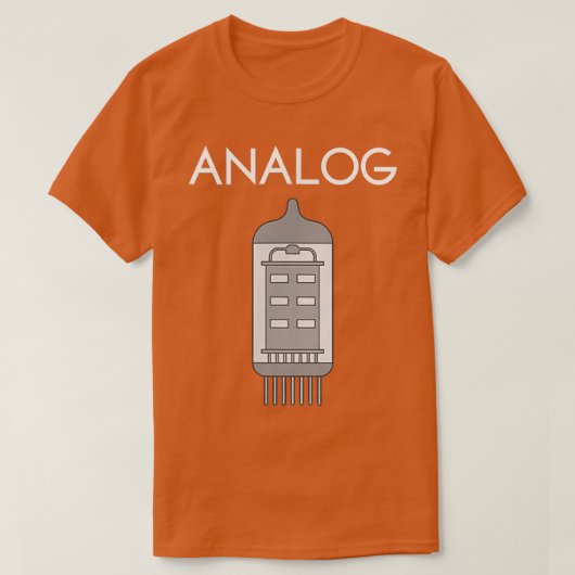 アナログ チューブビニール男性へレコードと女性 Tシャツ (デザイン正面)
