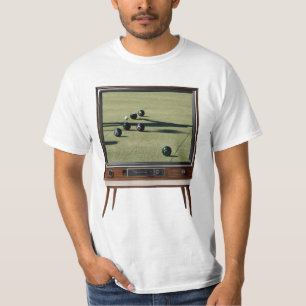 アナログ・テレビの芝生のボウル Tシャツ