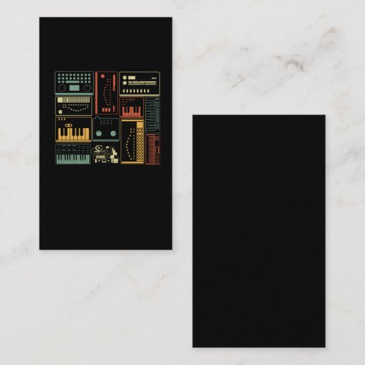 アナログ·モジュラー·シンセサイザ音楽制作用キーボード 名刺 (正面/裏面)