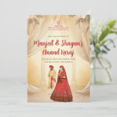 アナンド・カラジ招待状&シーク式の結婚式の招待 招待状 (スタンド正面)
