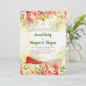 アナンド・カラージの招待状 & シーク教の結婚式のカード 招待状 (スタンド正面)