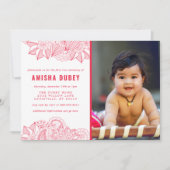 アナンパラシャンファースト米式フローラペイズリー 招待状 (正面)