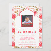 アナンパラシャン水彩フローラファーストライス式 招待状 (正面)