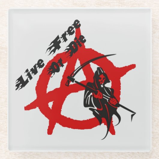 アナーキーの死神 ガラスコースター (正面)