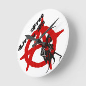 アナーキーの死神 ラウンド壁時計 (傾斜)