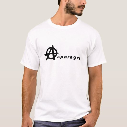 アナーキーシンボルのアスパラガス Tシャツ (正面)